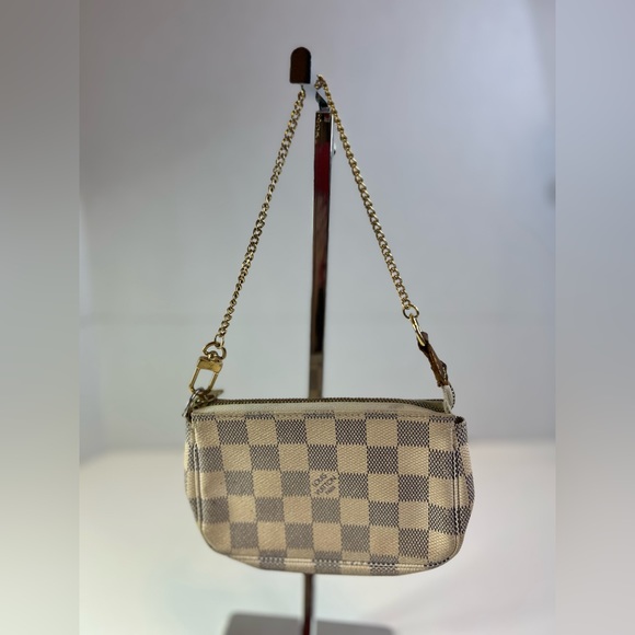 COPY - Louis Vuitton Monogram Damier Azur Mini Pochette  - Authenticity Certifi… - Picture 4 of 12